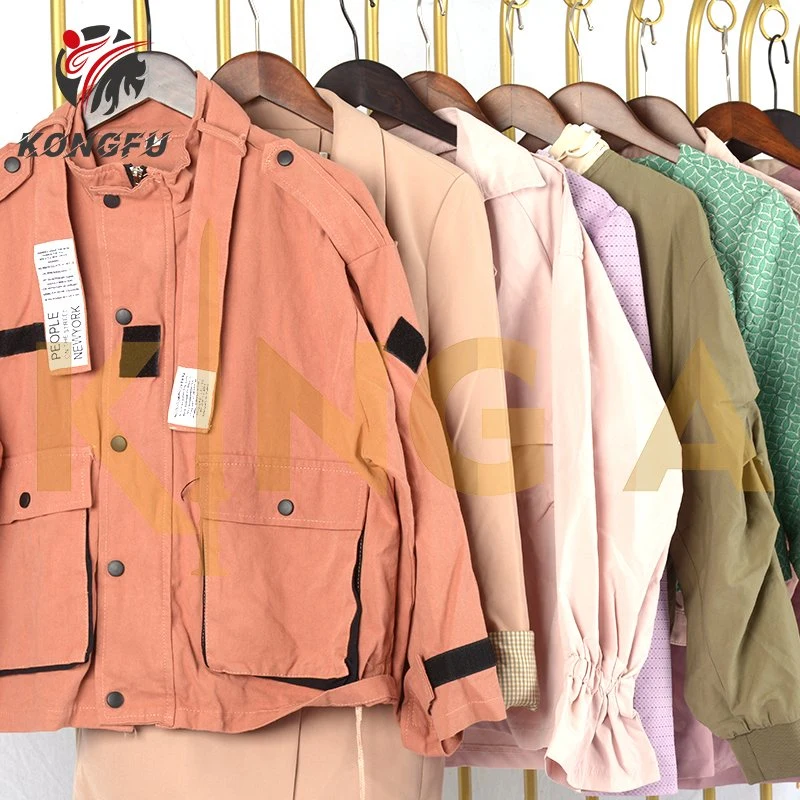 Señoras de segunda mano chaqueta con cremallera corta Dropshipping Blazer Zip anorak mujer invierno primavera chaquetas de mujer