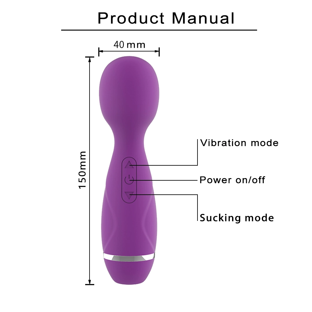 Female Mini Sex Toy Personal AV 8 Frequency Vibration 5 Modes Sucking Wand Vibrators for Women Clitoris Stimulator