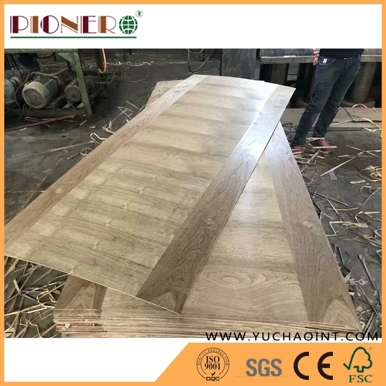 Natural Walnut Veneer HDF Door Skin for South American Market