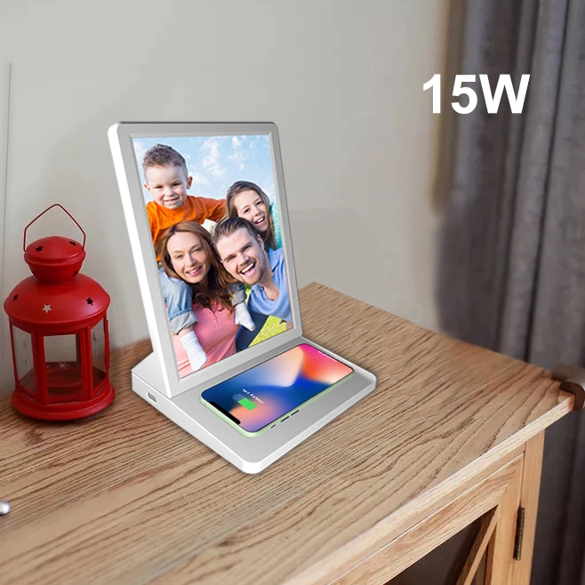 Le tableau Desktop Smart WiFi Cadre photo numérique avec chargeur sans fil