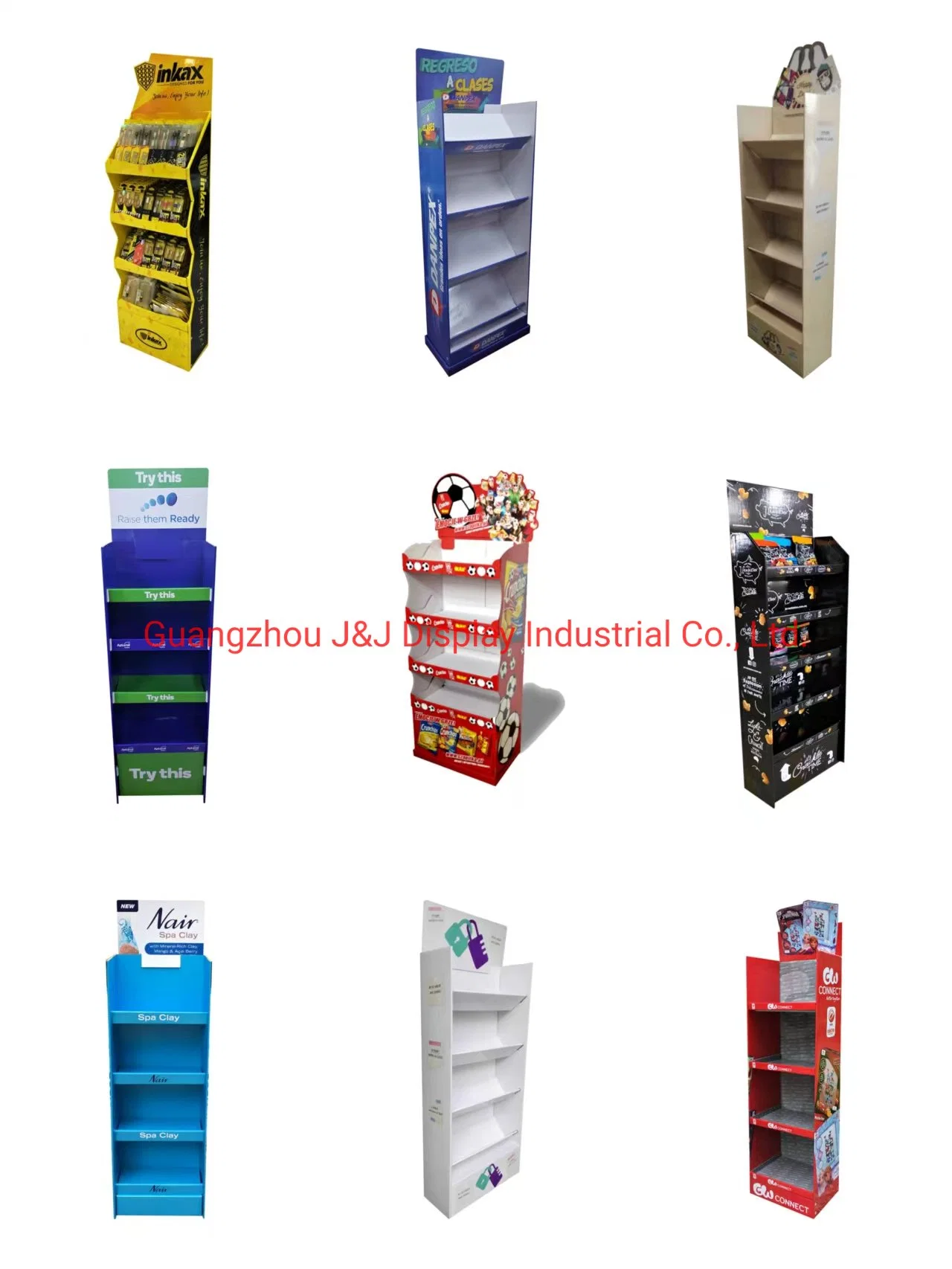 Foods Milk Powder Corrugated Paper Foldable Promotion Retail Floor Cardboard Display