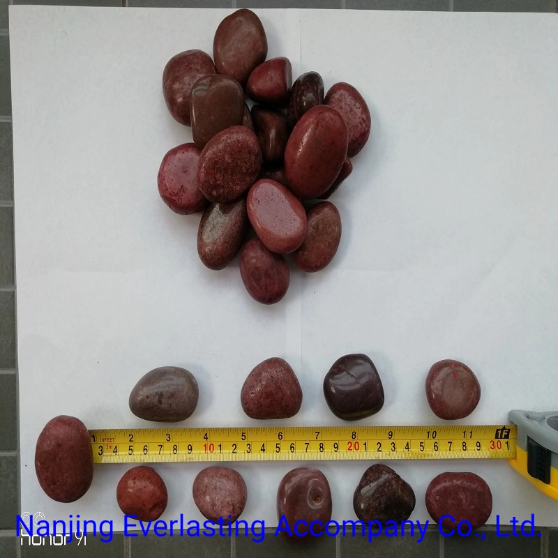 Polished Tumbled Red Cobblestone Natural Decorative River Stones Rocks