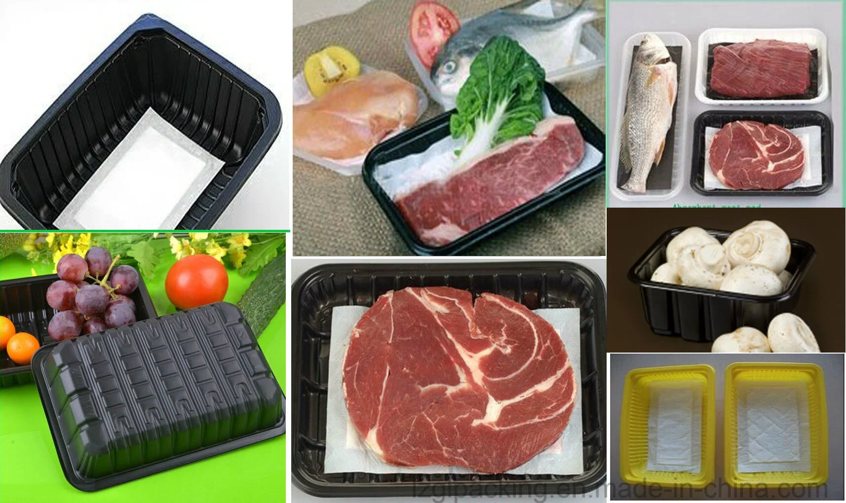 Bloody Water Absorbing Fresh Meat Tray for Storage and Supermarket Display