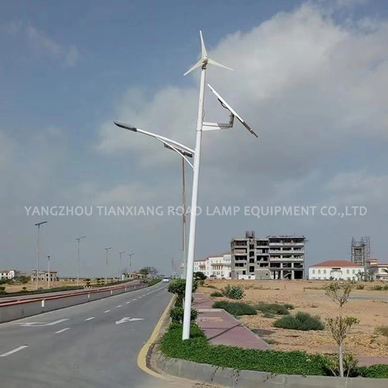 China Wind Solar Hybrid Street Lights High Lumens with Pole Drawings Design OEM