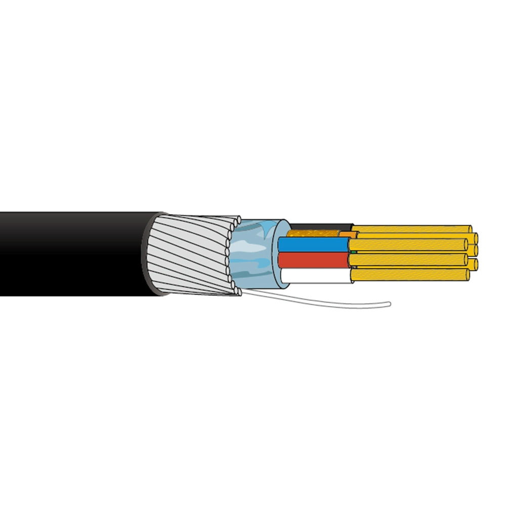 Les paires torsadées blindées de l'Instrumentation de communication le câble PVC Icat swa &amp; Awa Fil de cuivre électrique BS5308 Partie2 Type2