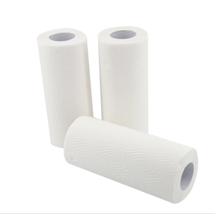 Hot Sale Embossed Roll Kitchen Paper, Virgin Wood Pulp Kitchen Towel Paper