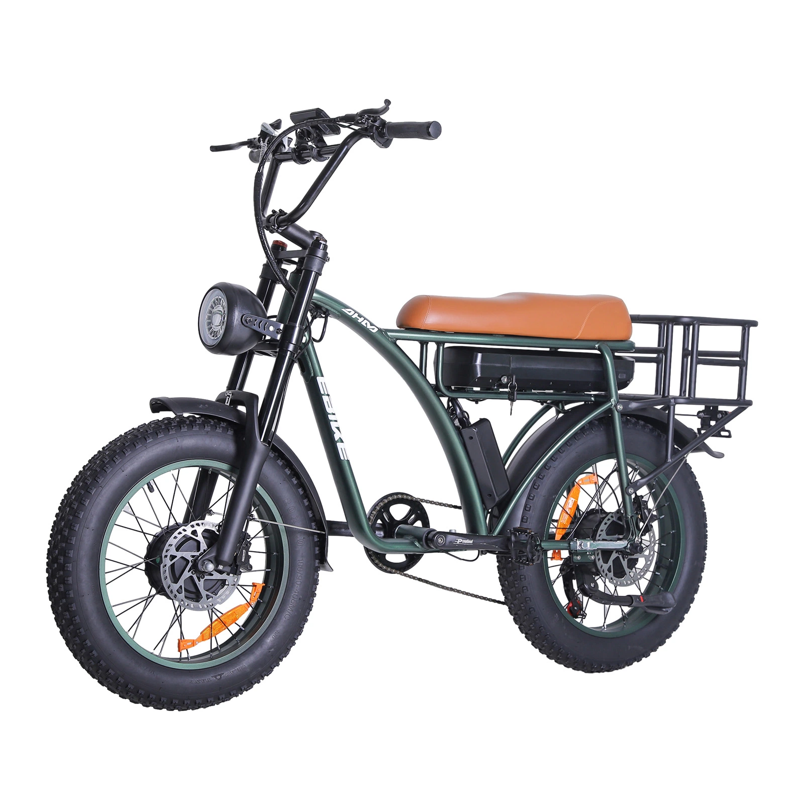 دراجة كهربائية للبالغين بمحرك 1000 واط وإطارات سميكة بحجم 20 × 4 بوصة للجبال والتضاريس الوعرة بمدى 50 ميلاً وبطارية 48 فولت.