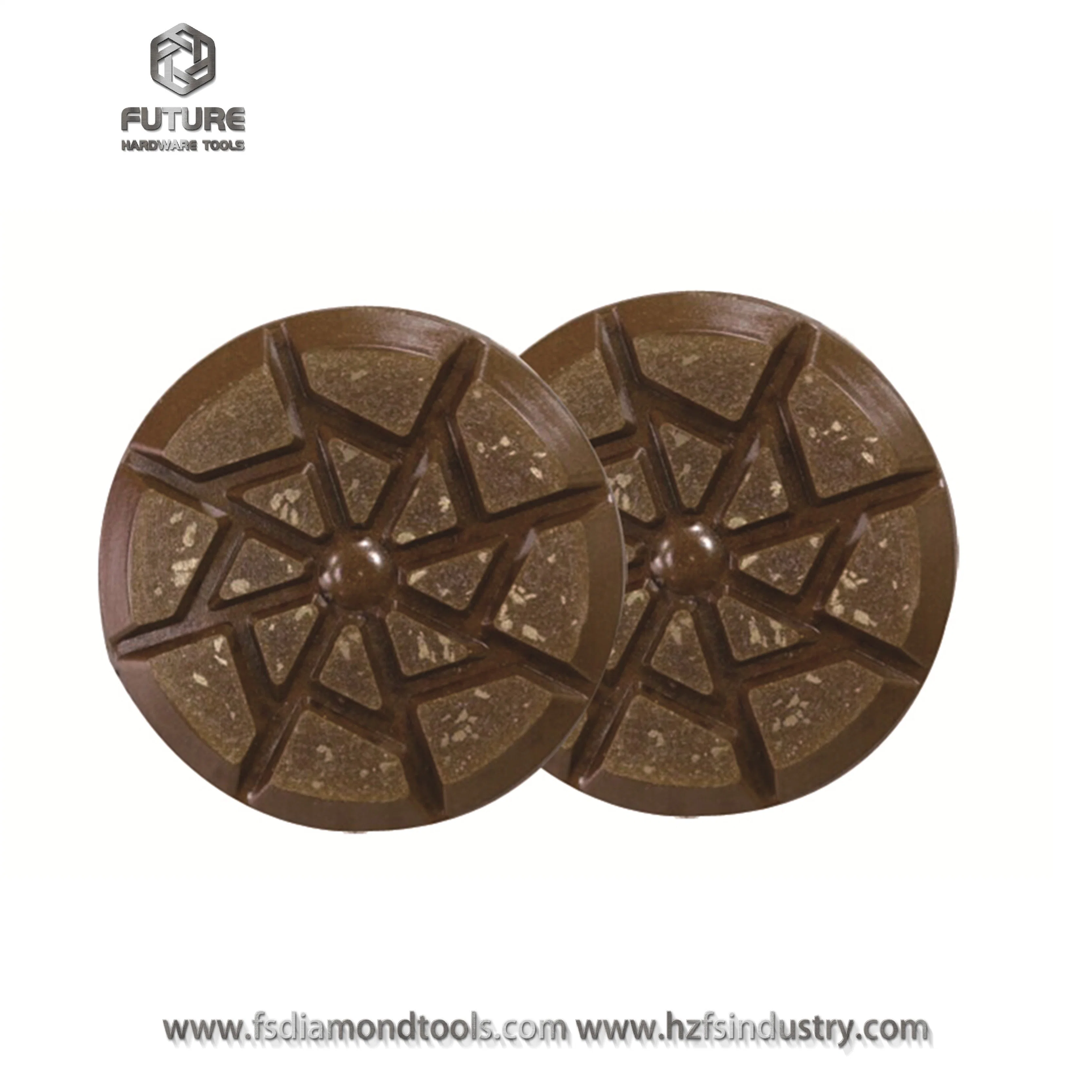 3" Abrasive Flexible Ceramic Pucks Hybrid Copper Resin Metal Bond Transitional Concrete Polishing Pads