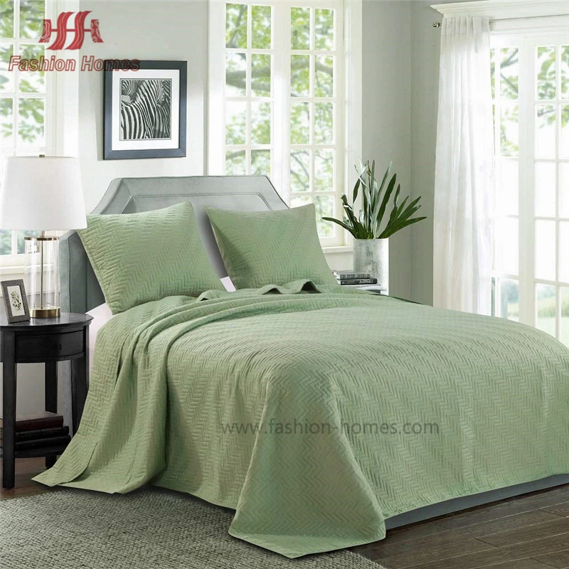 F-2796 2797 Mattress Protector 100% Polyester Embroidery Quilt Bedspread Coverlet Set