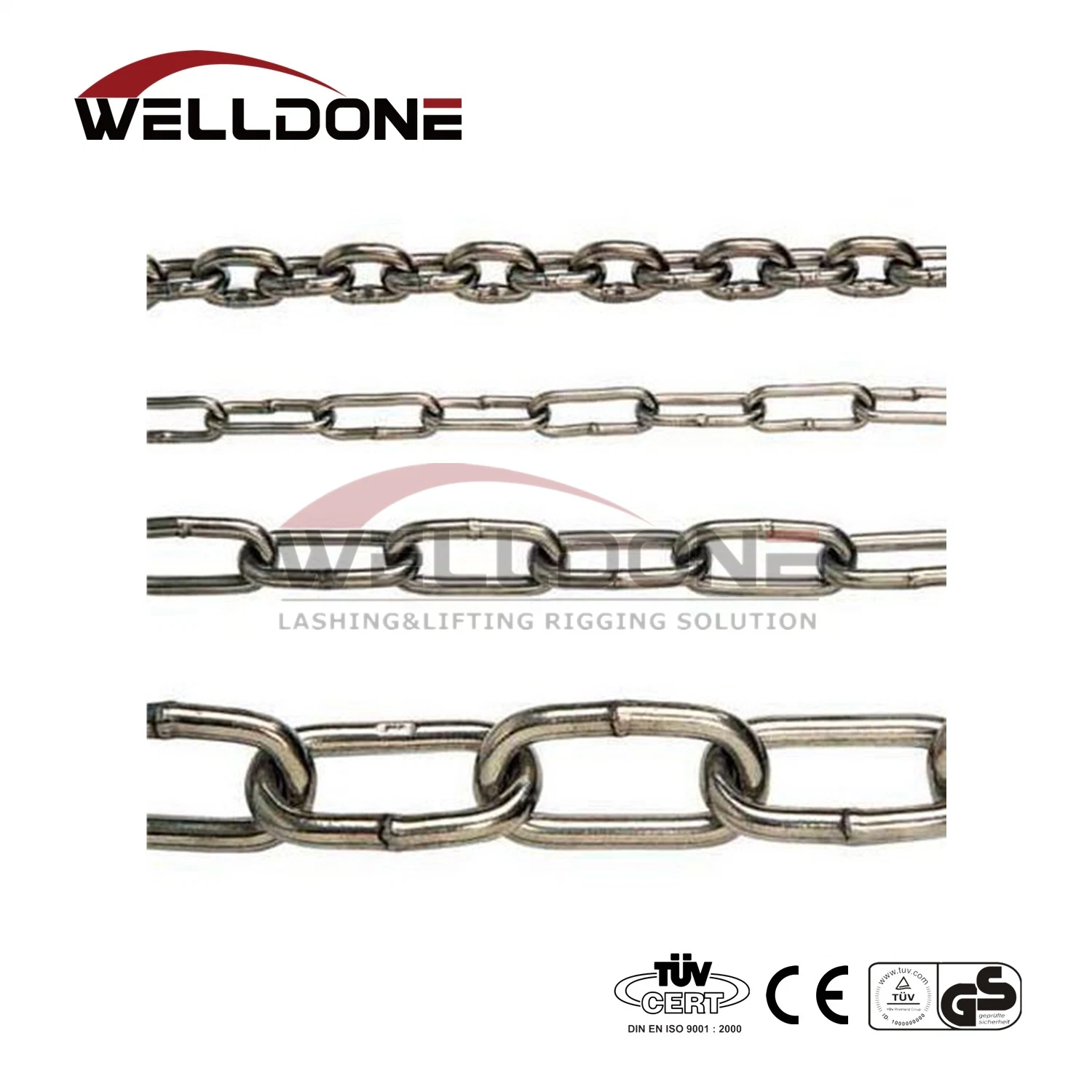 Galvanized Weld Link Chain DIN 766 From Factory