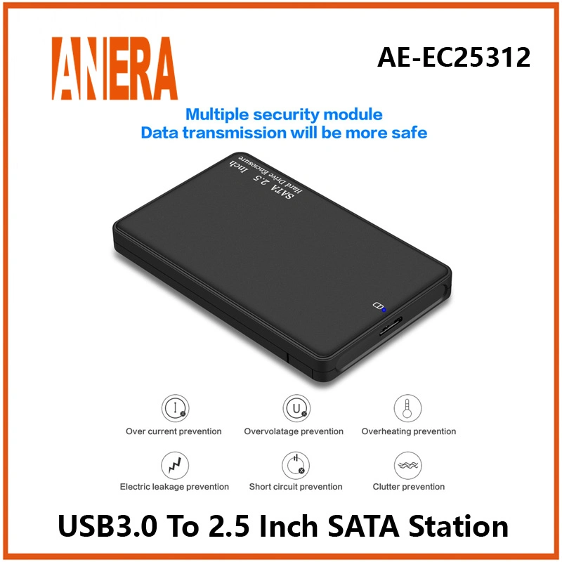 Anera USB 3.0 to SATA HDD Enclosure for 2.5 Inch SATA HDD SSD