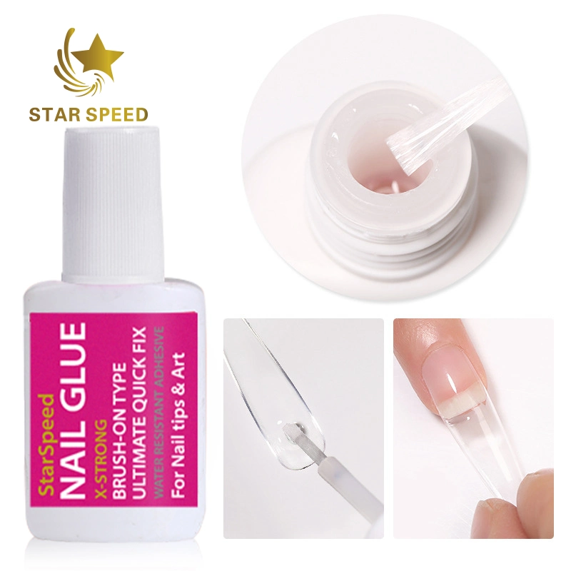 Professionelle Schnell Trocknende Bond Kleber Akzeptieren Custom Logo Großhandel/Lieferant Pinsel Auf Nagel Kleber 15g für Nagellacken