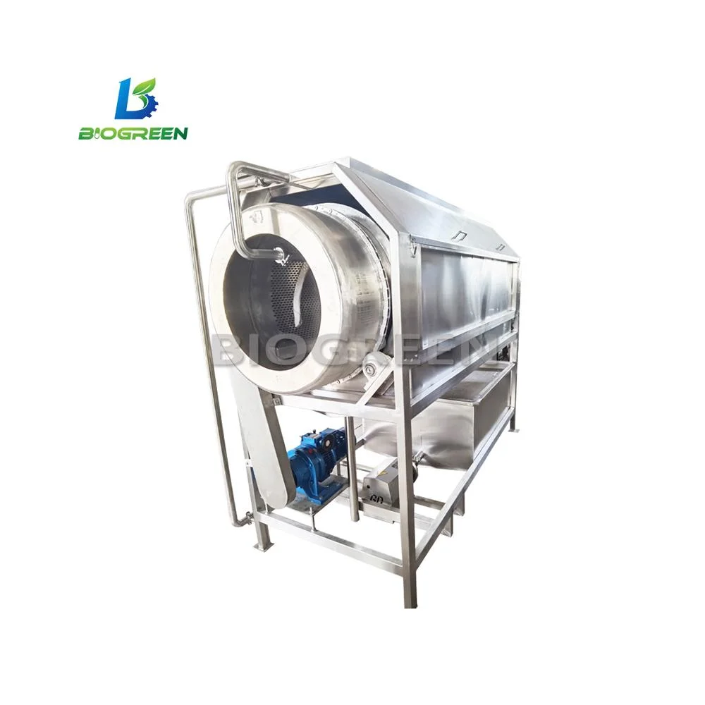 Industrial Automatic Water Jet Continuous Drum Washing Machine for Cleaning Vegetable and Fruit Manufacture Price