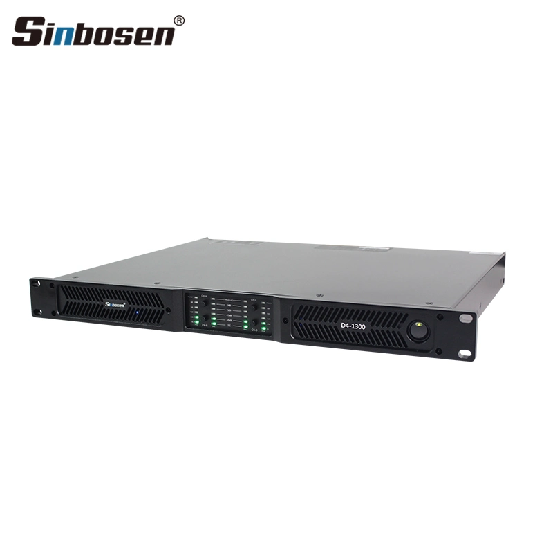 D4-1300 Class D 2 Ohms Stable 4 Channel 1300W Power Amplifier Professional