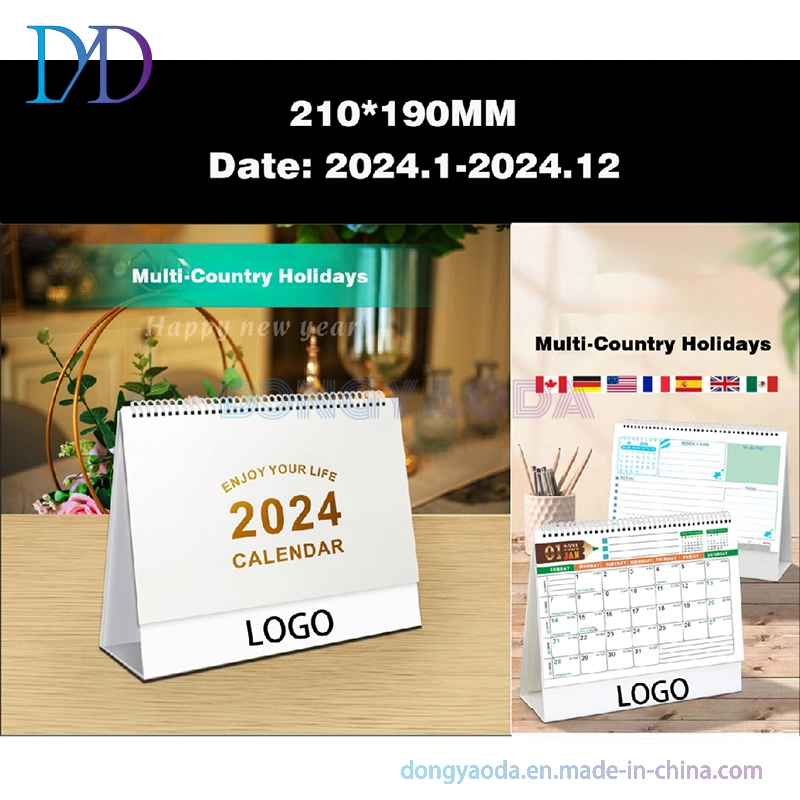 2024 Custom Spiral Desk Photo Calendar, Table Calendar Printing