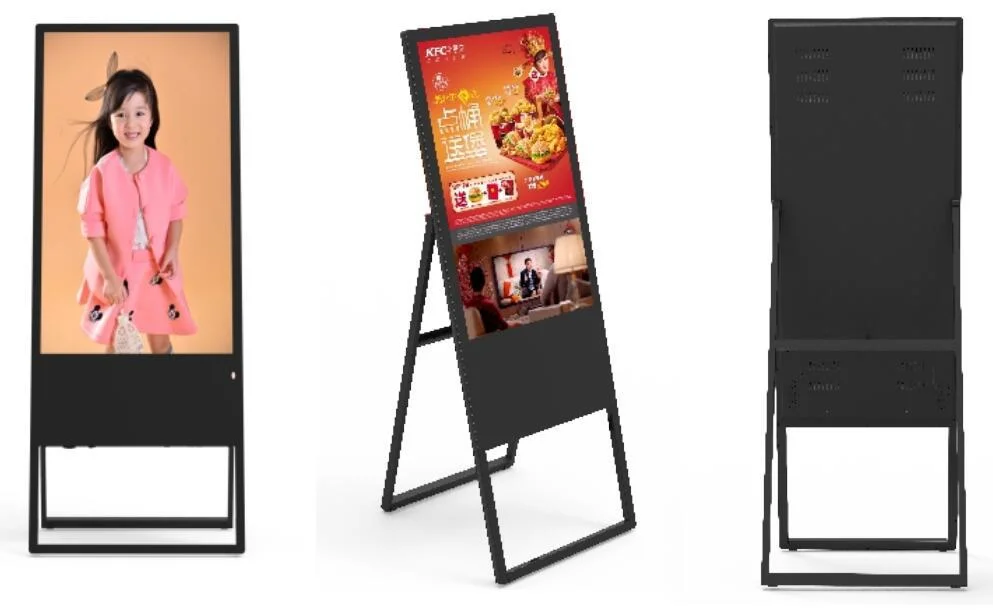 2021 Factory Wholesale/Supplier WiFi Portable Floor Stand Digital Signage and Displays Advertising Display Player Screen