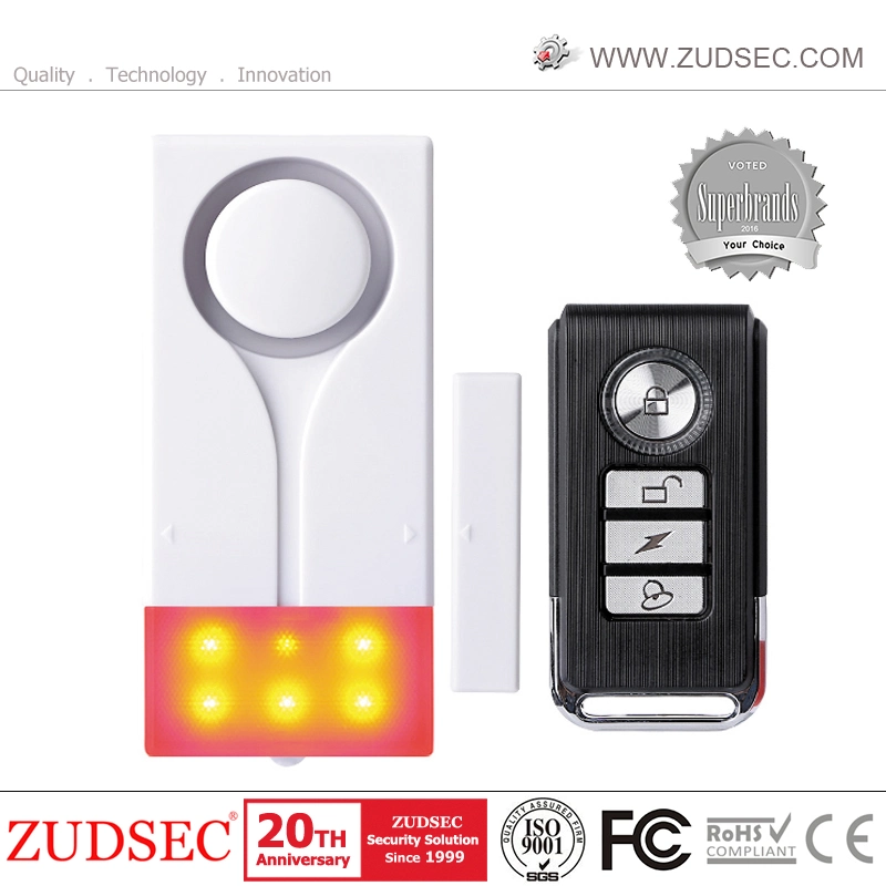 Tamaño mini 110dB 4en1 Antirrobo Multi-Functions Sensor Magnético de la ventana de la puerta de la alarma de puerta de refrigerador