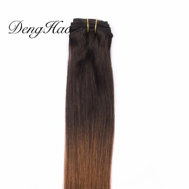 Factory Best Quality 100% Human Remy Hair Clip in Hair Extensions