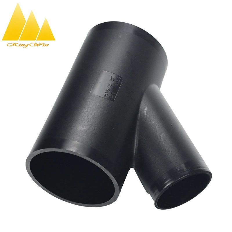 Buttfusion Connection HDPE Drainage Pipe Fittings Y-Type Tee Siphon Drain Fittings