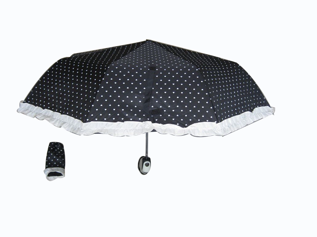 21inch Auto Open Manual Close 3 Folding Umbrella (3FU003)