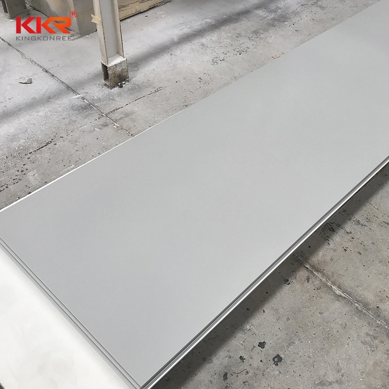 Factory Wholesale Grey Color Kitchen Tops Modified Acrylic Solid Surface Plates