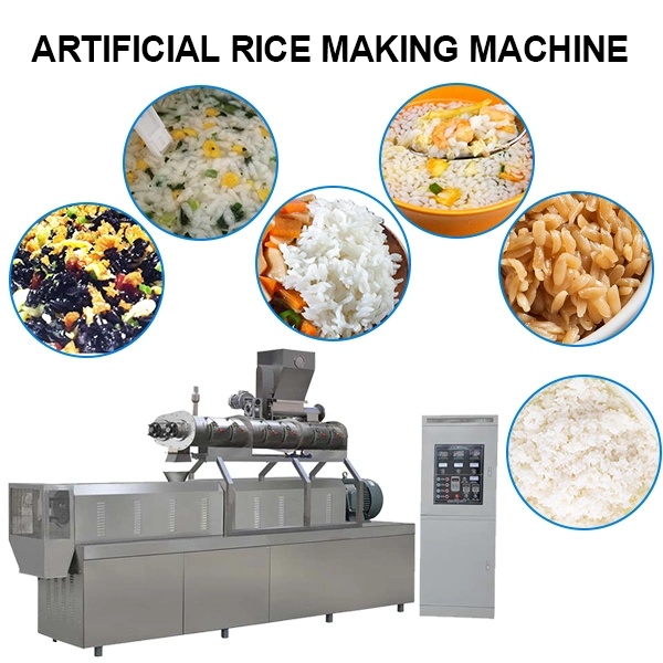 Combined Set Rice Milling Machine/Rice Kernel Extruder Machine/Fortification Rice Extrusion Machinery Plant