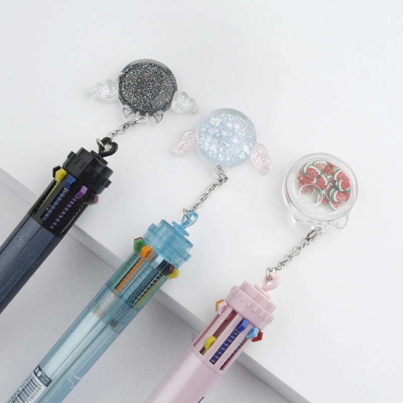 Wholesale/Supplier School Stationery Cute Personalised Plastic Retractable Multi Color Pen