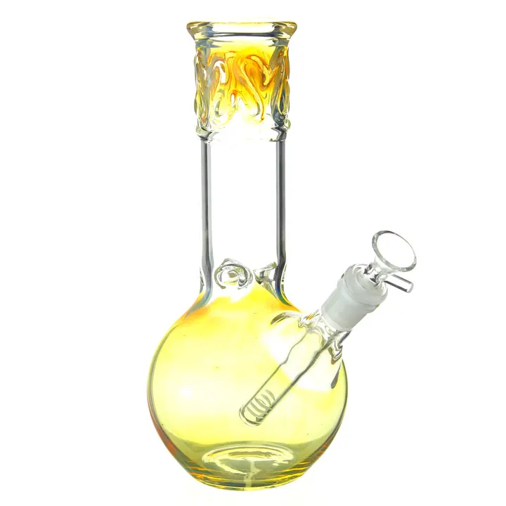 Fumed Bubble Bottom Glass Smoking Water Pipe Thick Glass Beaker Hookah