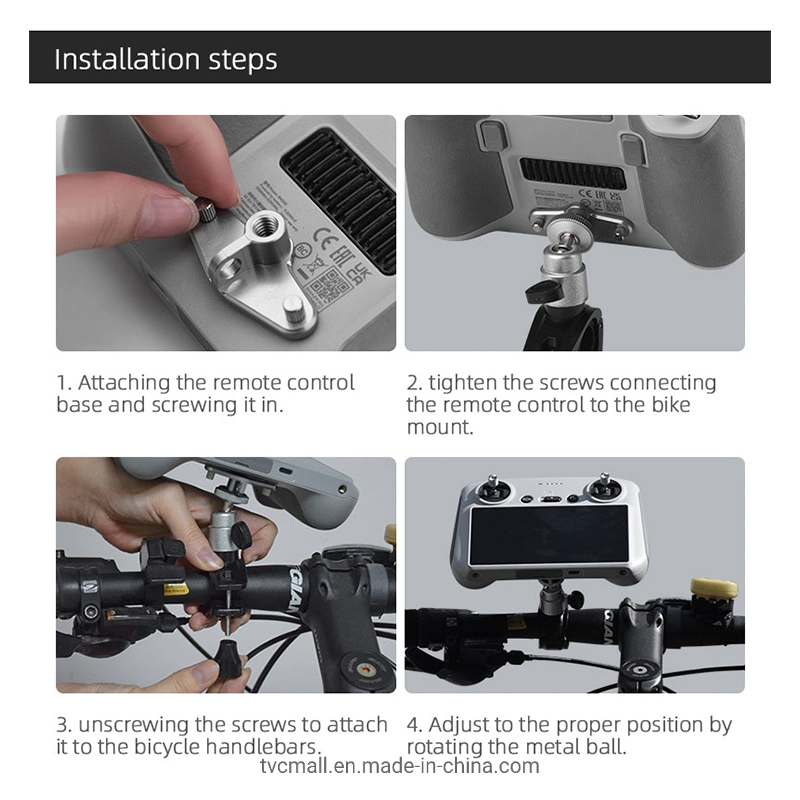 Brdrc Dji-9522 Riding Mount Bracket for Dji Mini 3 PRO RC Remote Control 1 / 4 Adapter