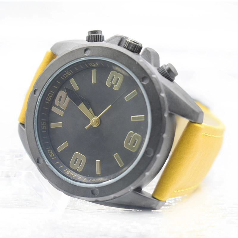 Wholesale/Supplier Leather Straps Men's Brand Watches Quartz Movt Watch (cm0078)