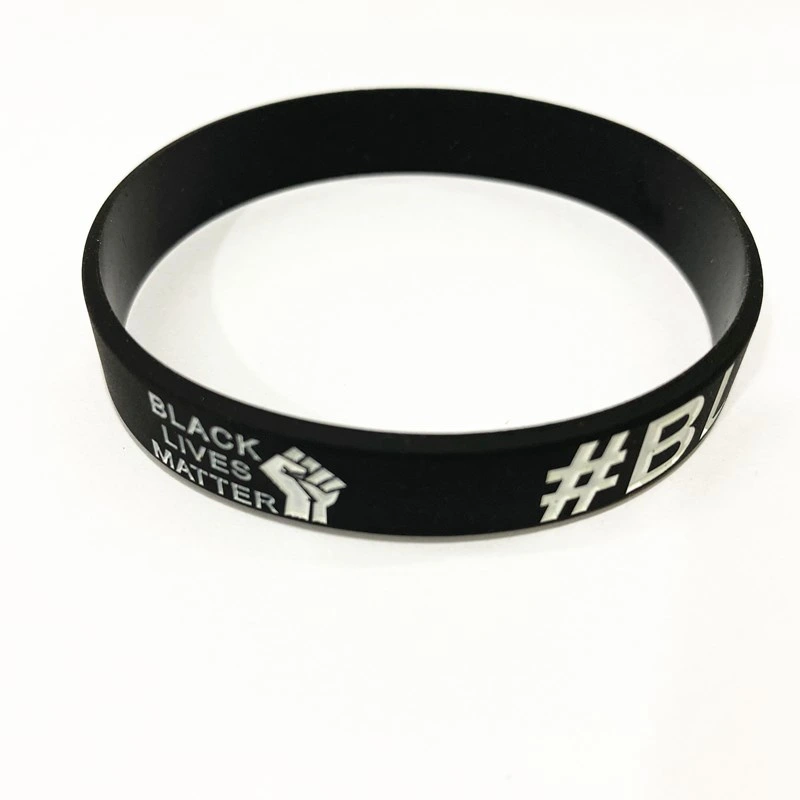 Personalisierte Schnelle Lieferung Günstige Konkaven Gummi Geprägtes Logo Silikon Armband