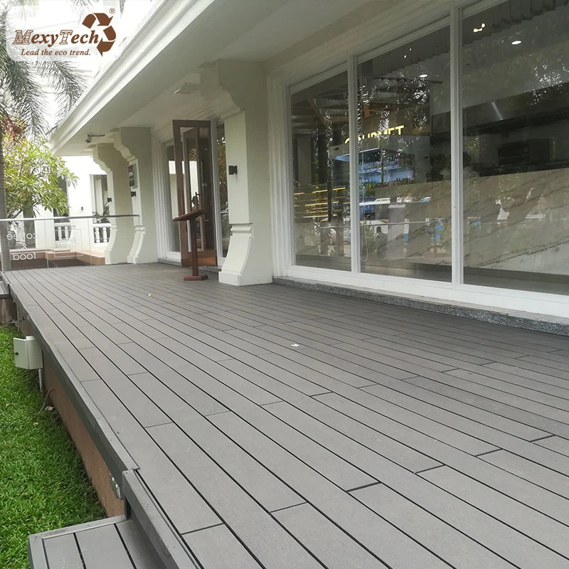 WPC Exterior Decking 145*21mm Poplur Balcony Decoration Material Easily Installed