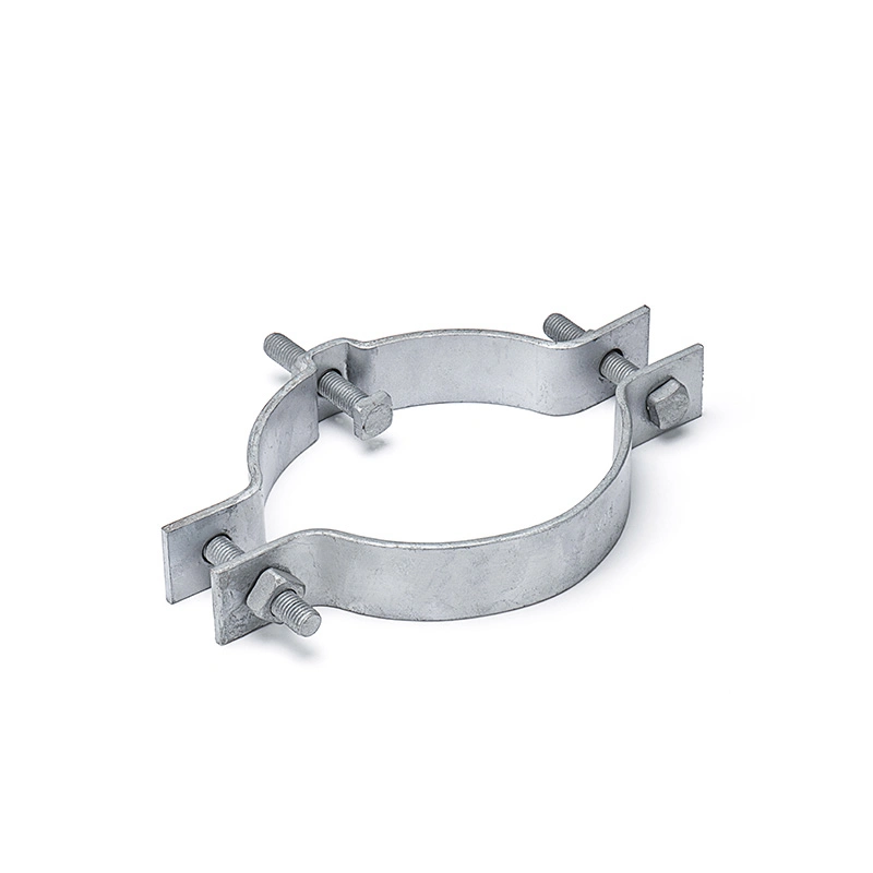 Hot DIP Galvanized Pole Suspension Steel Band Pole Clamp Pole Line Hardware