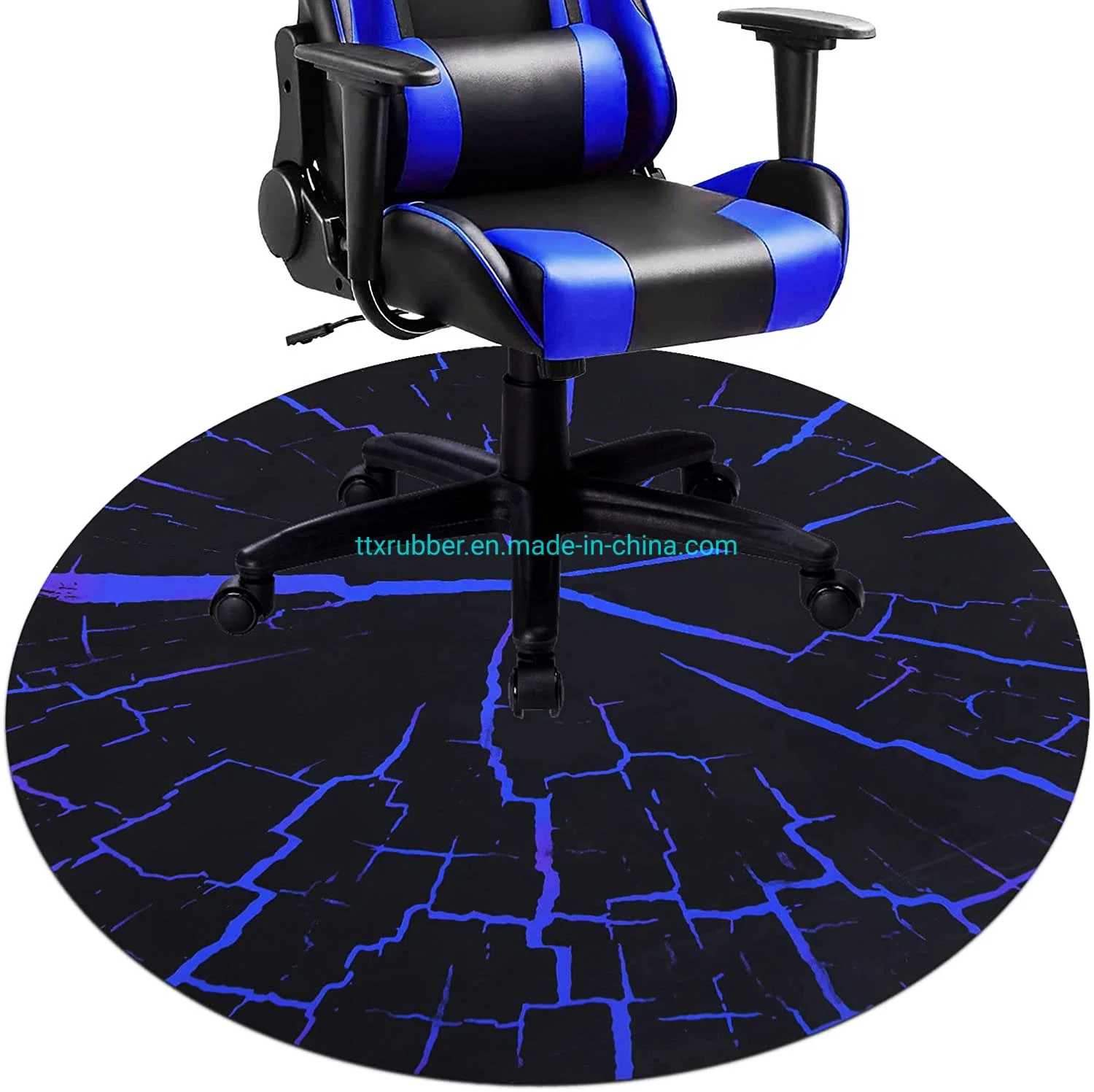 Custom Full Color Printing Office Gaming Chair Floor Surface Protection Carpet Rug Floor Mat