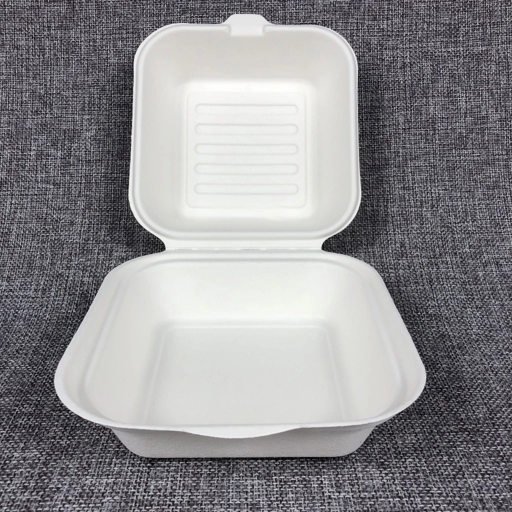 Biodegradable 3 Compartment Bagasse Sugar Cane Paper Pulp Lunch Box