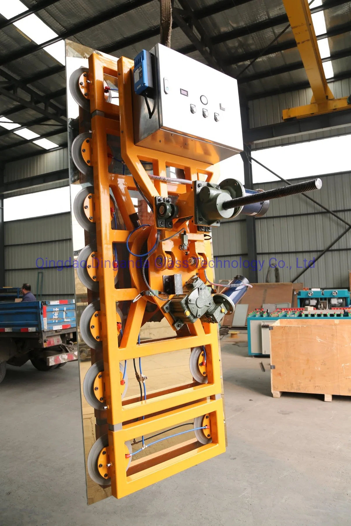 New Battery Powered Vacuum Lifter with Auto Tilting and Rotation Function, Glass, Rock Beam, Steel Plate