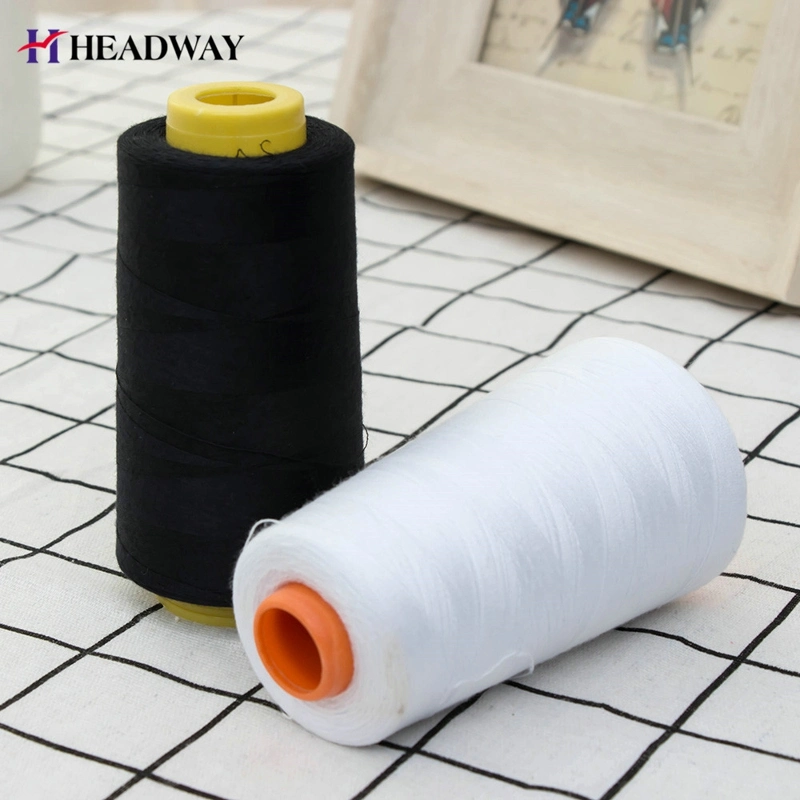 40S/2 negro 100% poliéster de color de hilo de coser para el Hogar Productos textiles