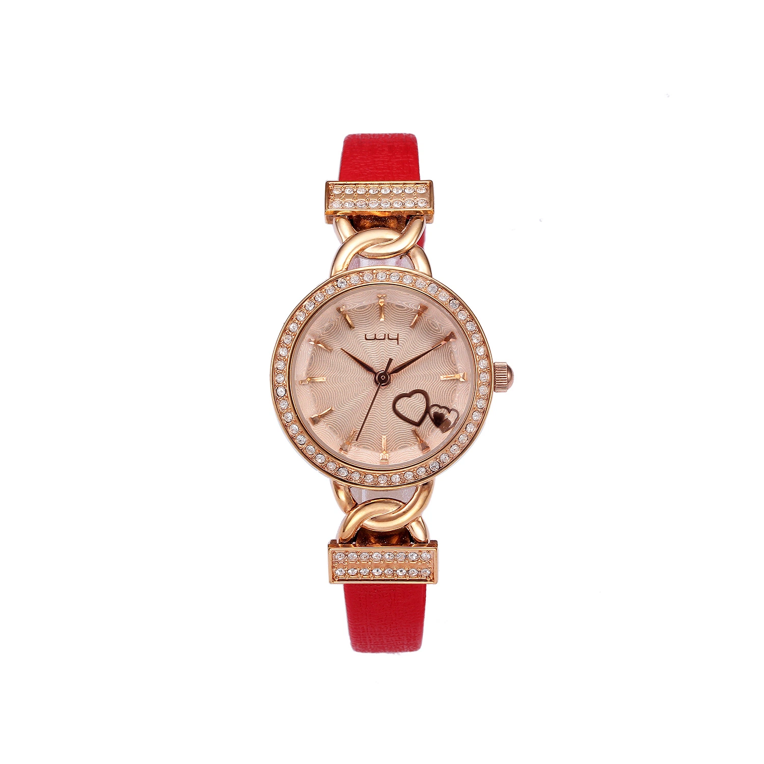 Hot Selling Heart Shape Rhinestone Fashion Lady Quartz Watch Wy-005