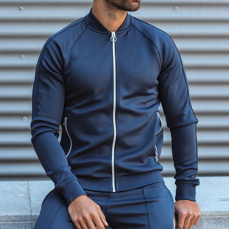 Los hombres de moda Mayorista/Proveedor de ropa deportiva personalizada Slim poliéster equipado con chándal