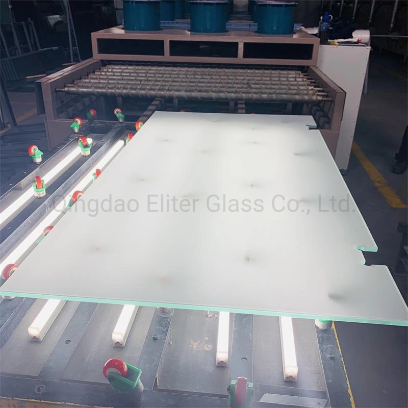 Clear Float Glass Acid Etched Privacy Tempered Toughened Frosted Privacy Obscure Sandblasting Sandblast Safety Panel Glass