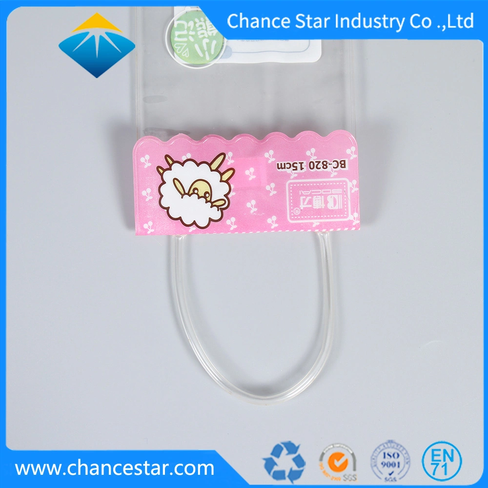 Custom Printed Stationery Packaging Clear PVC Handle Bag