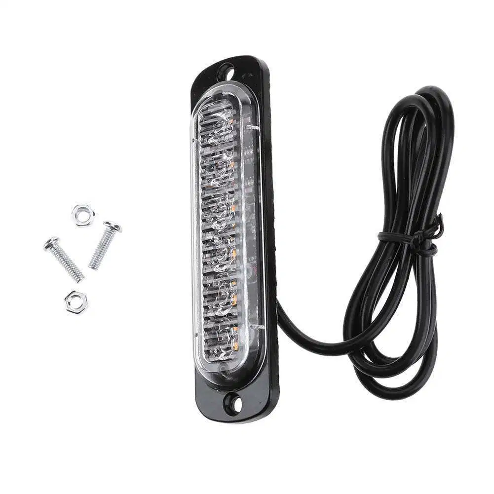 6LEDs 12W Strobe Mode Flash Side Lights DC 12V 24V Car LED Lamp Truck SUV Pick up Auto Lighting Accessories