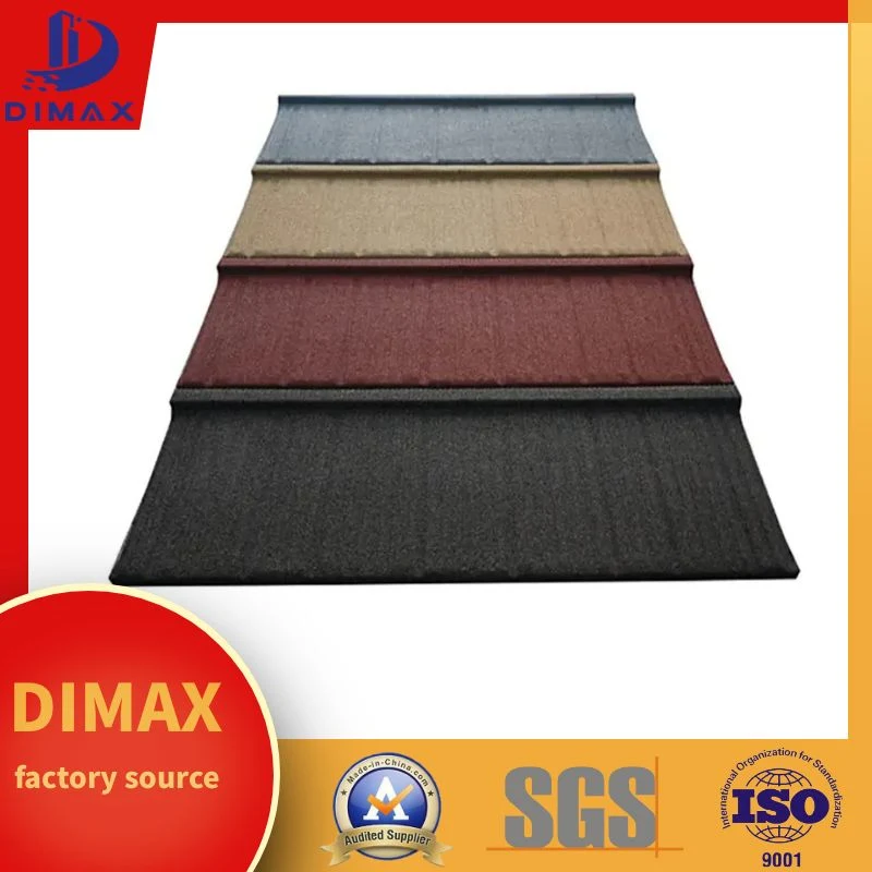 Waterproof Construction Roofing Building Materials Fireproof Colored Stone Coated Steel Roof Tile