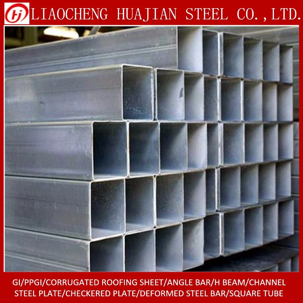 Galvanized Iron Metal Steel Carbon Pipe ERW Welded Hollow Section Square Tube