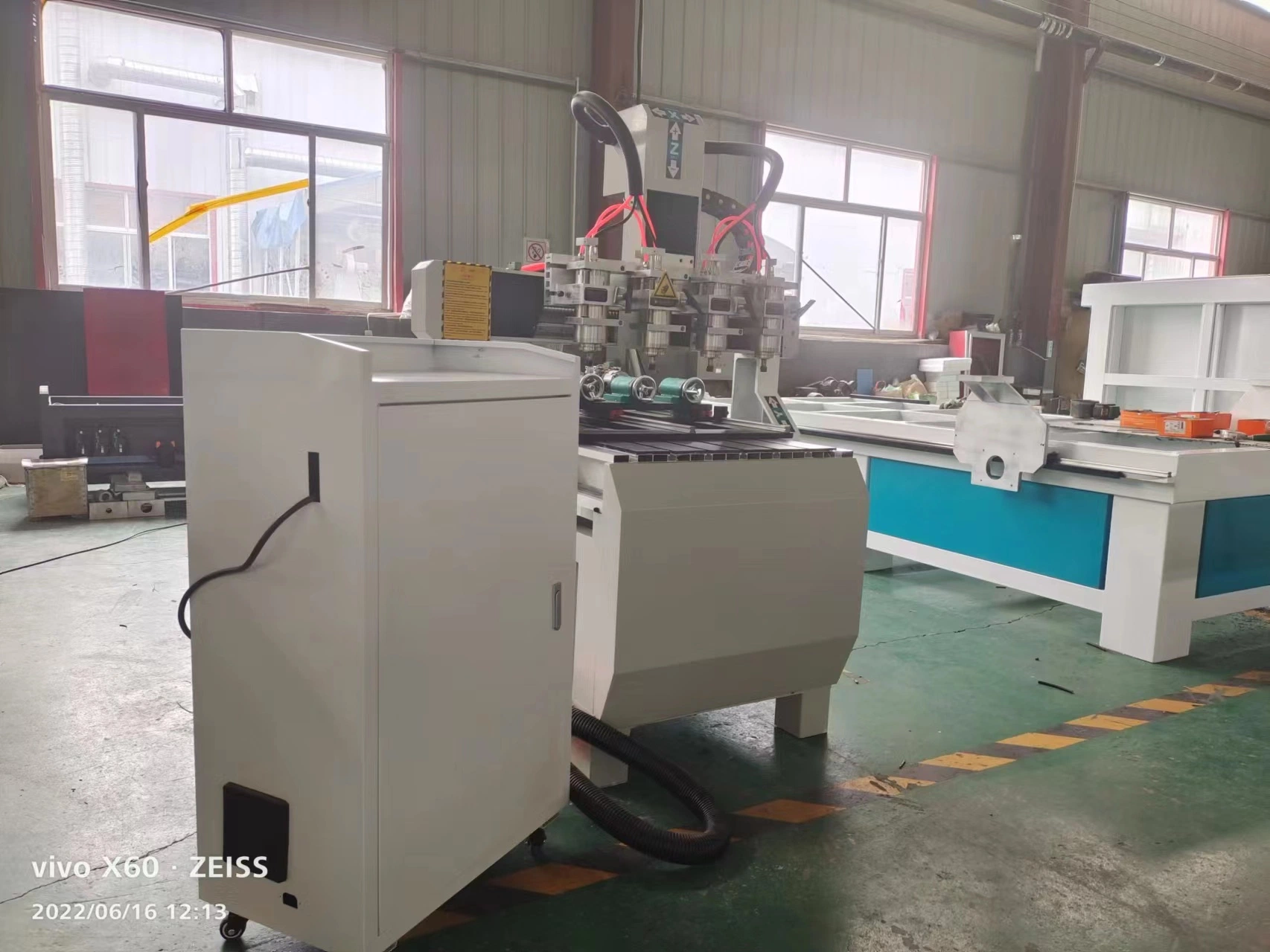 Mini CNC Router 6090 with Four Head and Four Rotary