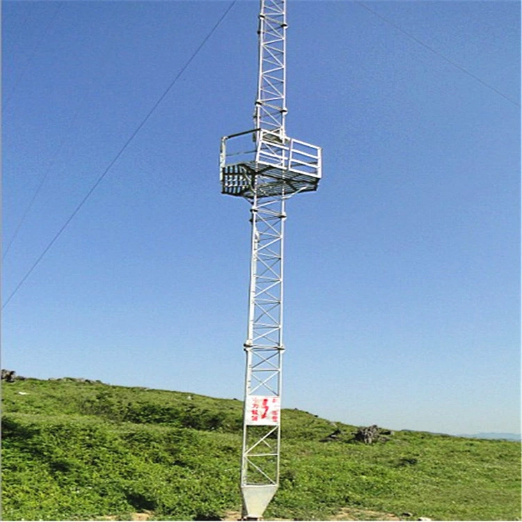 GSM Cell Phone Mobile Antenna Guyed Mast Telecom Tower