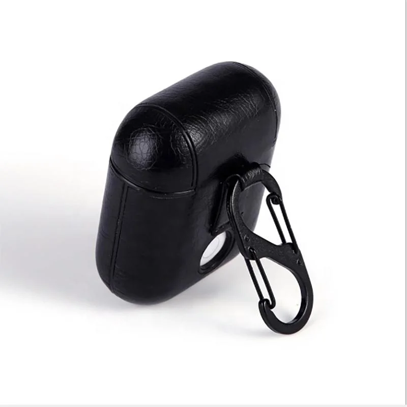 Universal Protective Leather Wireless Headphones Case with Hook for Air Pod