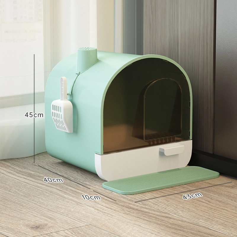 Enclosed Litter Box Large Cat Toilet Drawer Type Dual Sand Removal Prevention