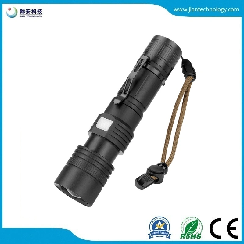 P50 Telescopic Focusing Work Light Outdoor Riding Lighting Mini Aluminum Flashlight