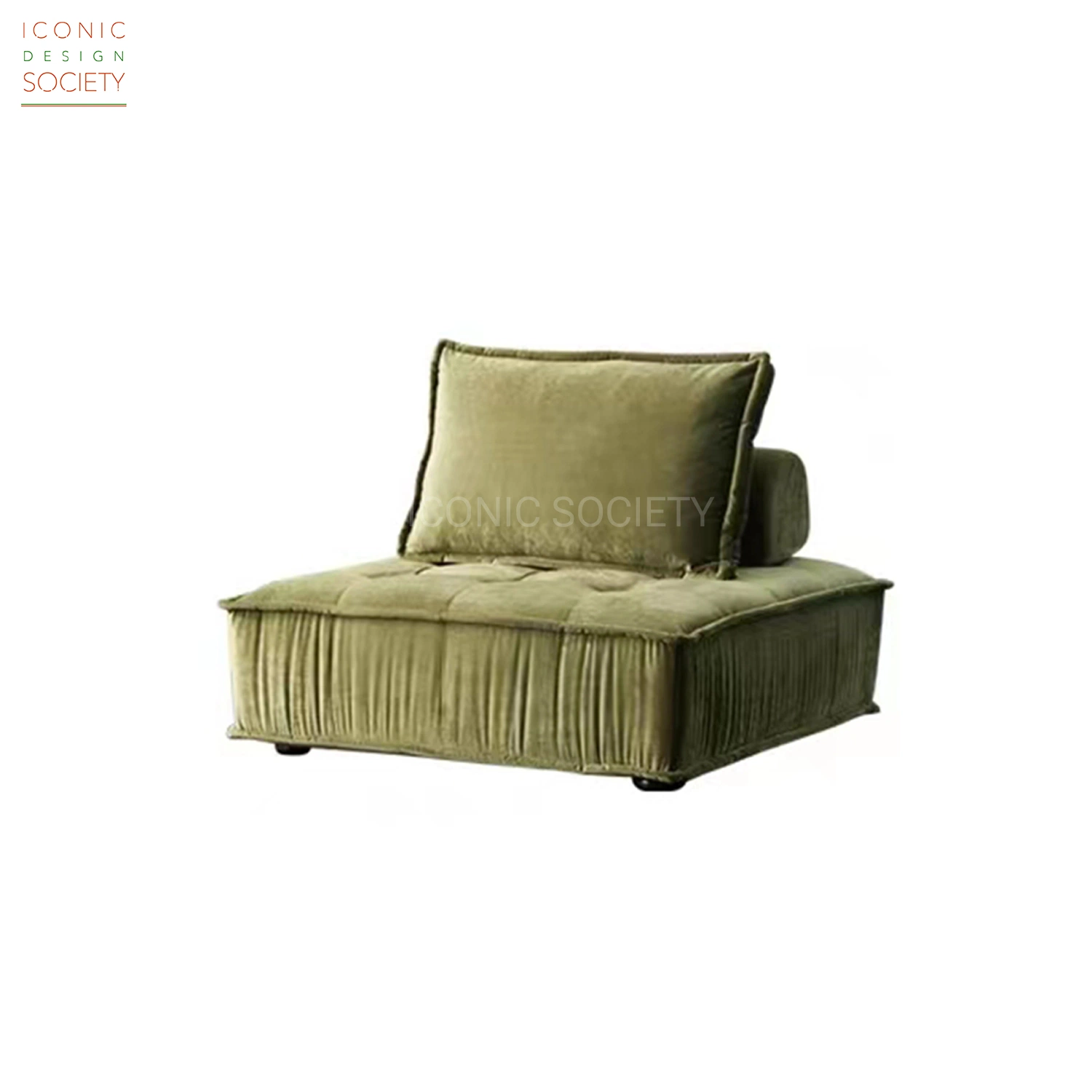 Maison moderne salon mobilier fauteuil inclinable coussin canapé de loisirs tissu Ensemble de canapés verts